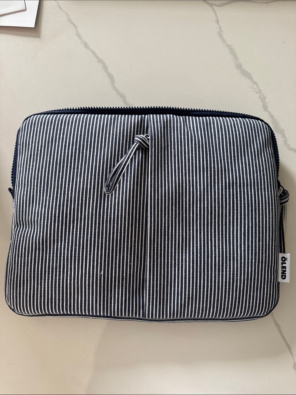 Navy and White Striped computer case